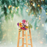 Aperturee - Winter Pine Snow Boken Photography Sweep Backdrop